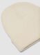 Beige jersey knit beanie with cuff_1