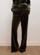 Pantaloni verdi in tessuto elasticizzato flare fit_1