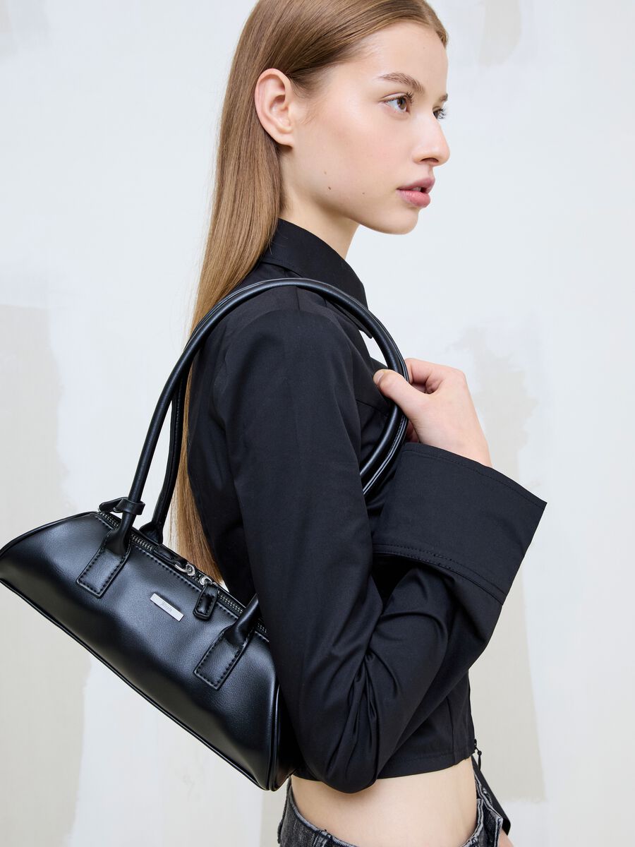 Fitted Full-Zip Shirt Black_4