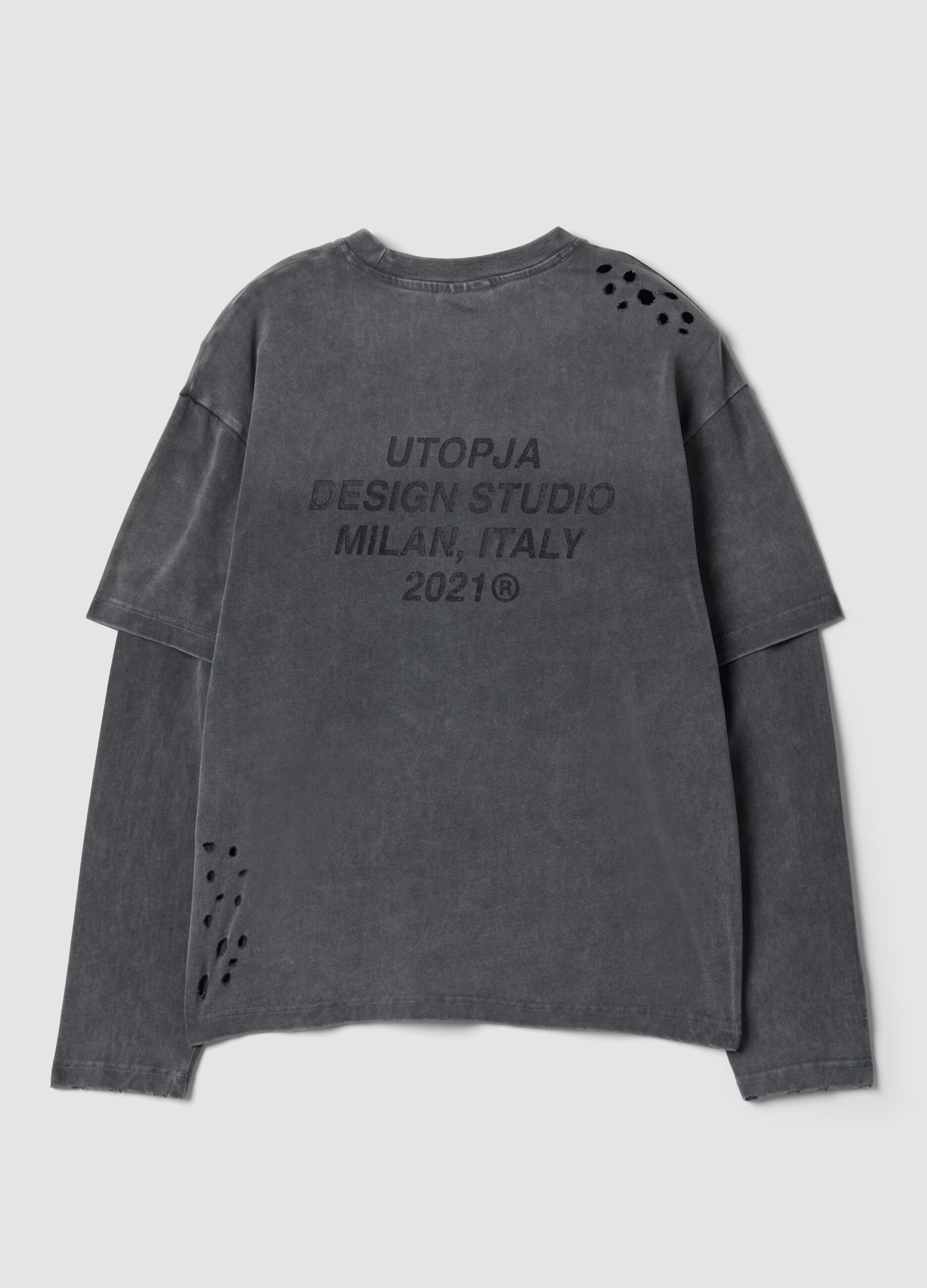 Double Longsleeve Sunfaded Grey