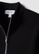 Black stretch modal sweatshirt with high neck_1
