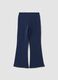 Blue flared leggings in stretch cotton_1