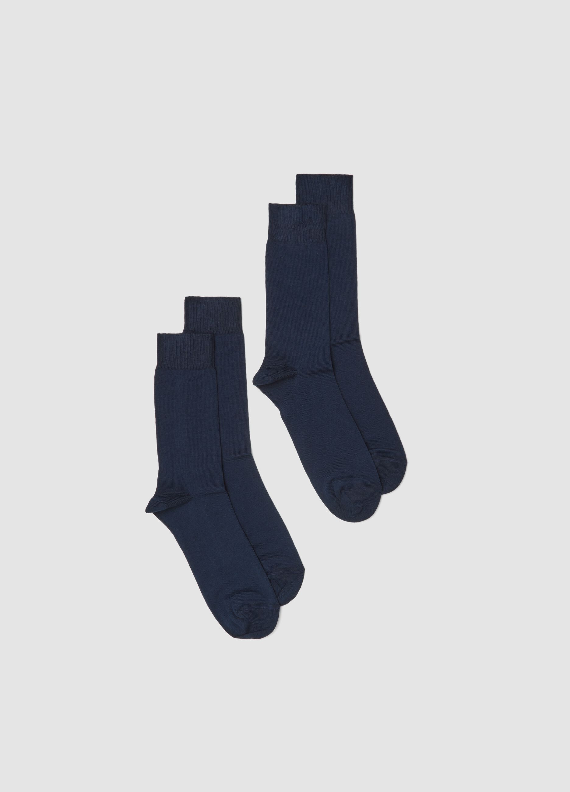 Pack of 2 blue ankle socks in a cotton and cashmere blend