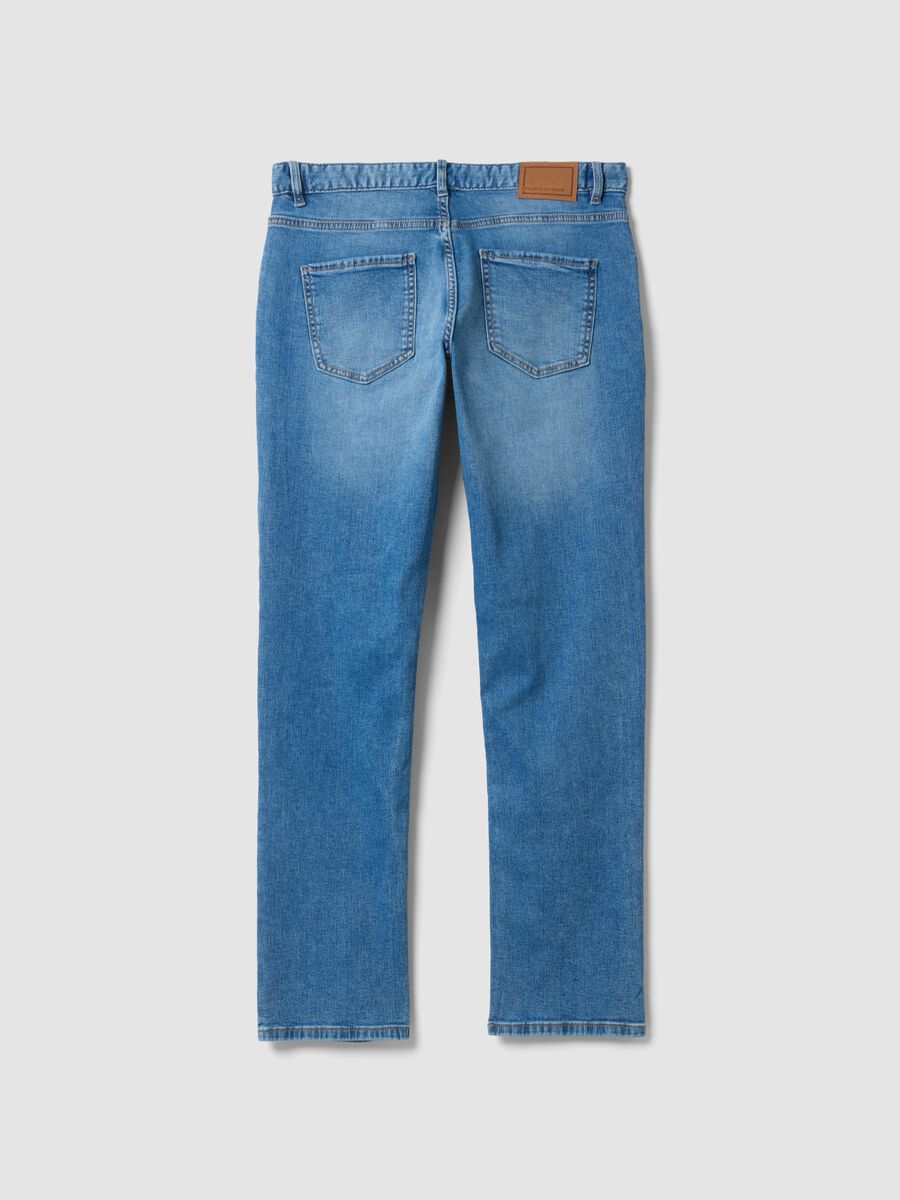 Blue stretch-cotton denim jeans, regular fit_7