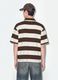 Polo marrone in puro cotone a righe regular fit_3