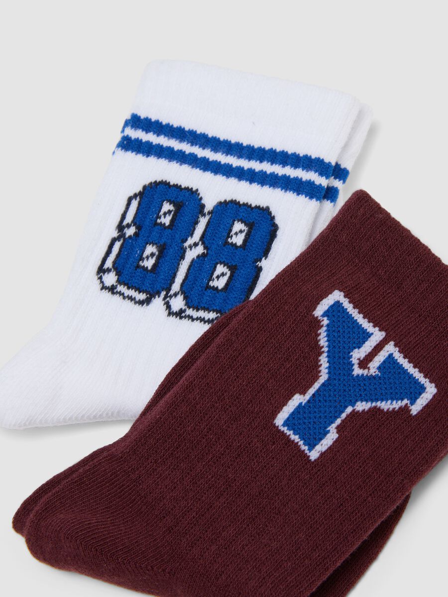3-pack of multicolour short socks in organic stretch cotton for boys_1