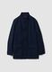 Navy regular-fit coat with concealed fastening_0