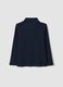 Blue long-sleeve polo shirt in pure organic cotton_1