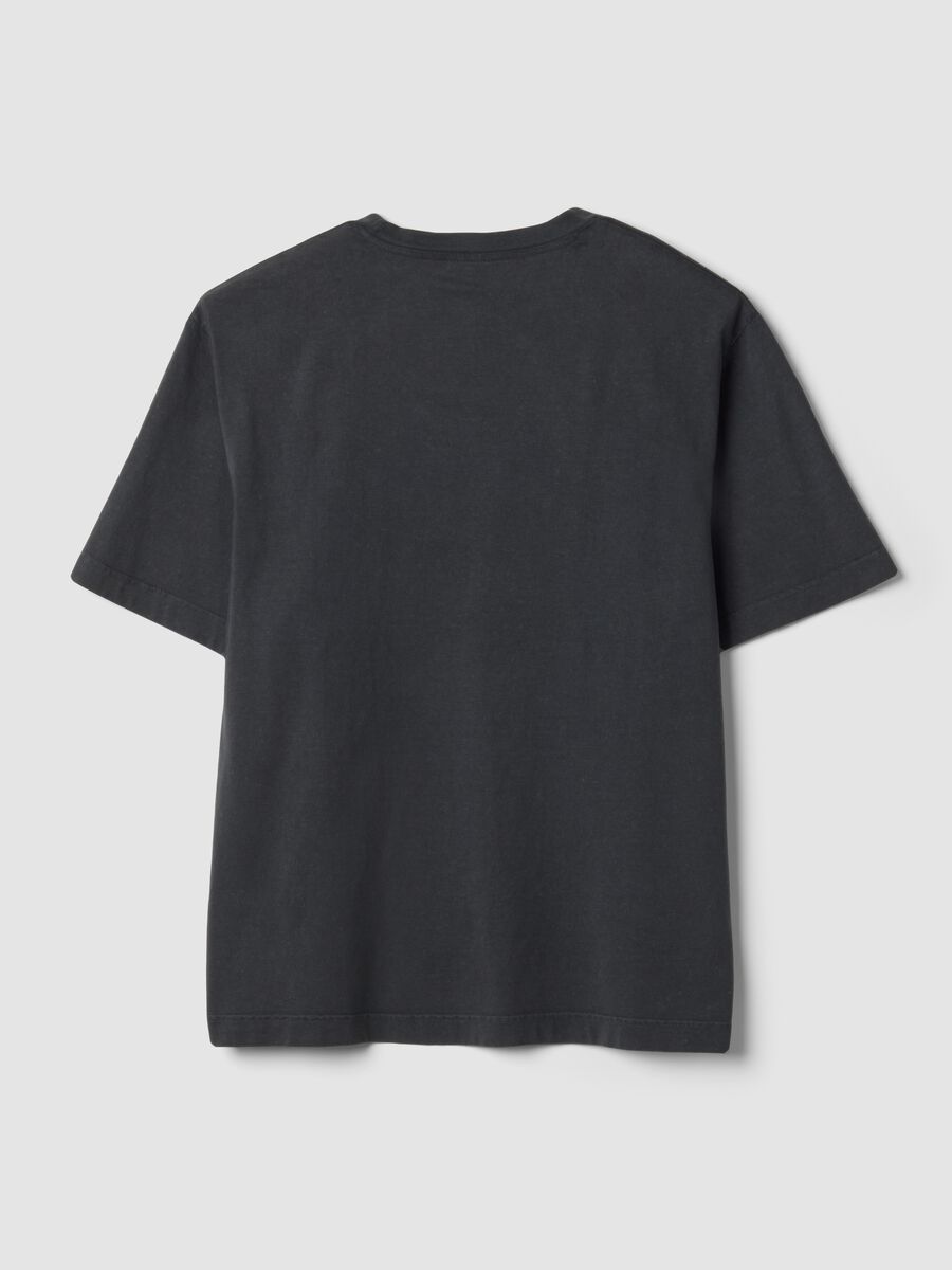 Grey cropped pure cotton T-shirt with "The Exorcist" print, regular fit_5