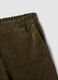 Green wide-leg ribbed trousers in stretch viscose blend, regular fit_1