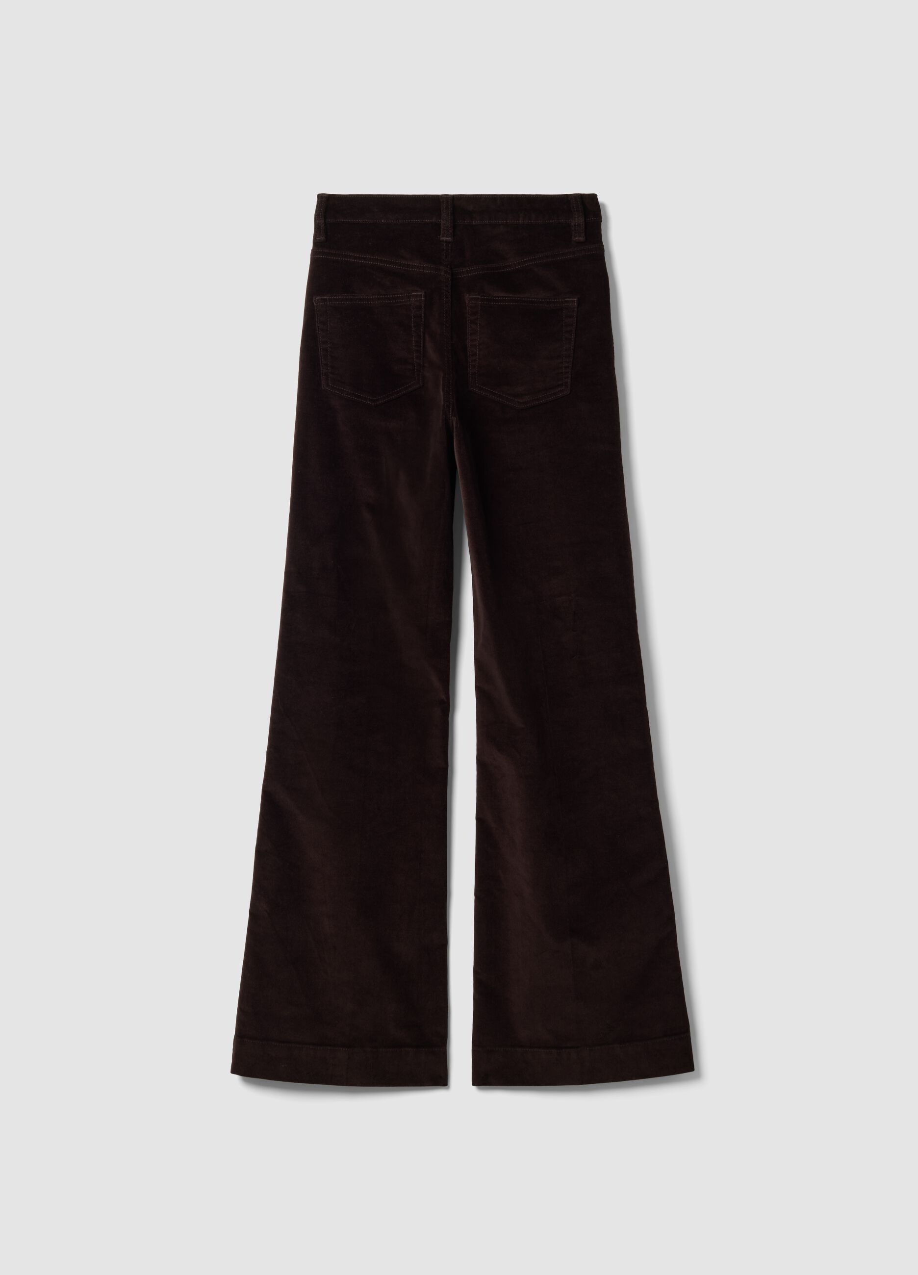 Brown bootcut stretch cotton jeans