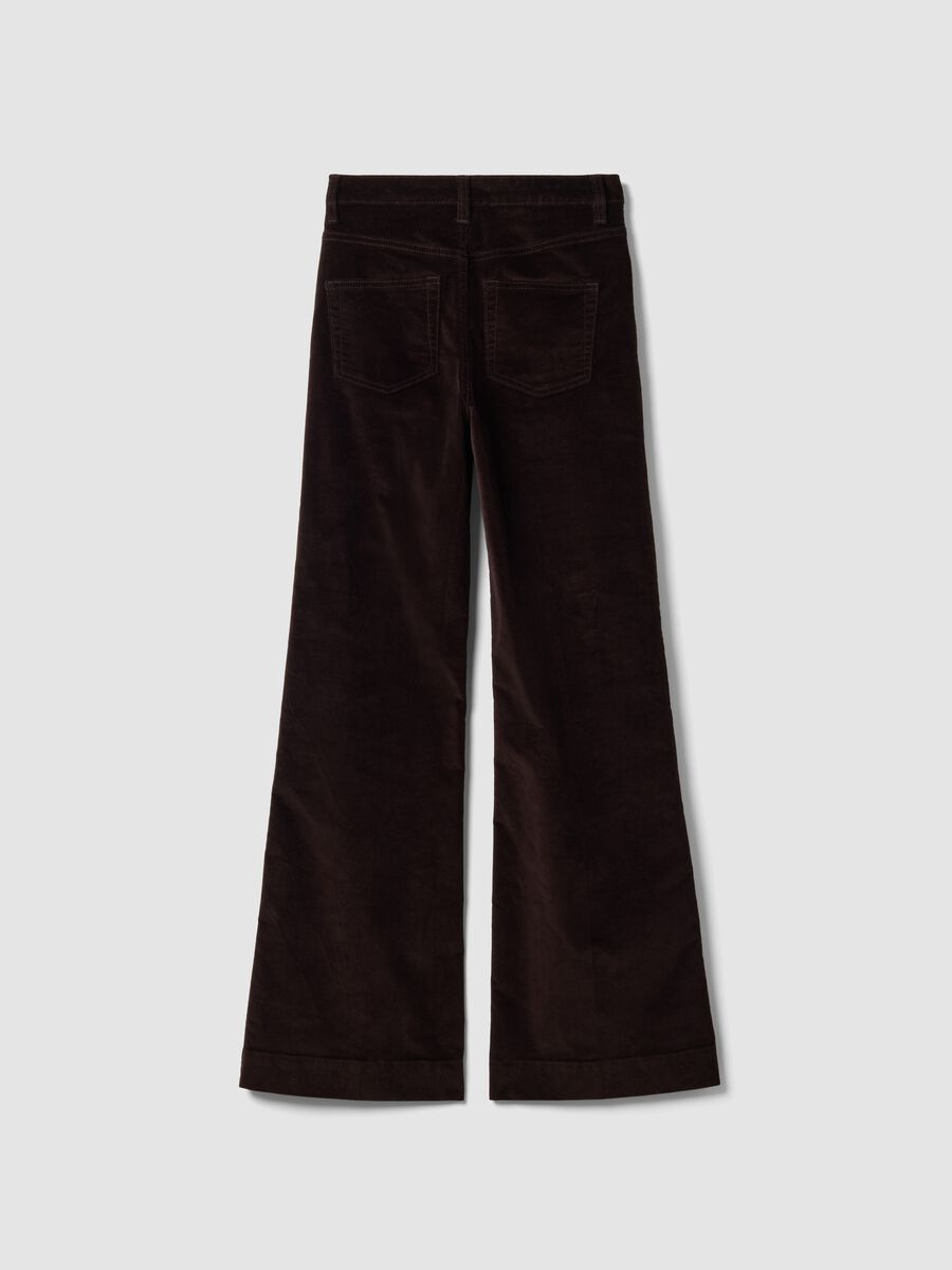 Brown bootcut stretch cotton jeans_6