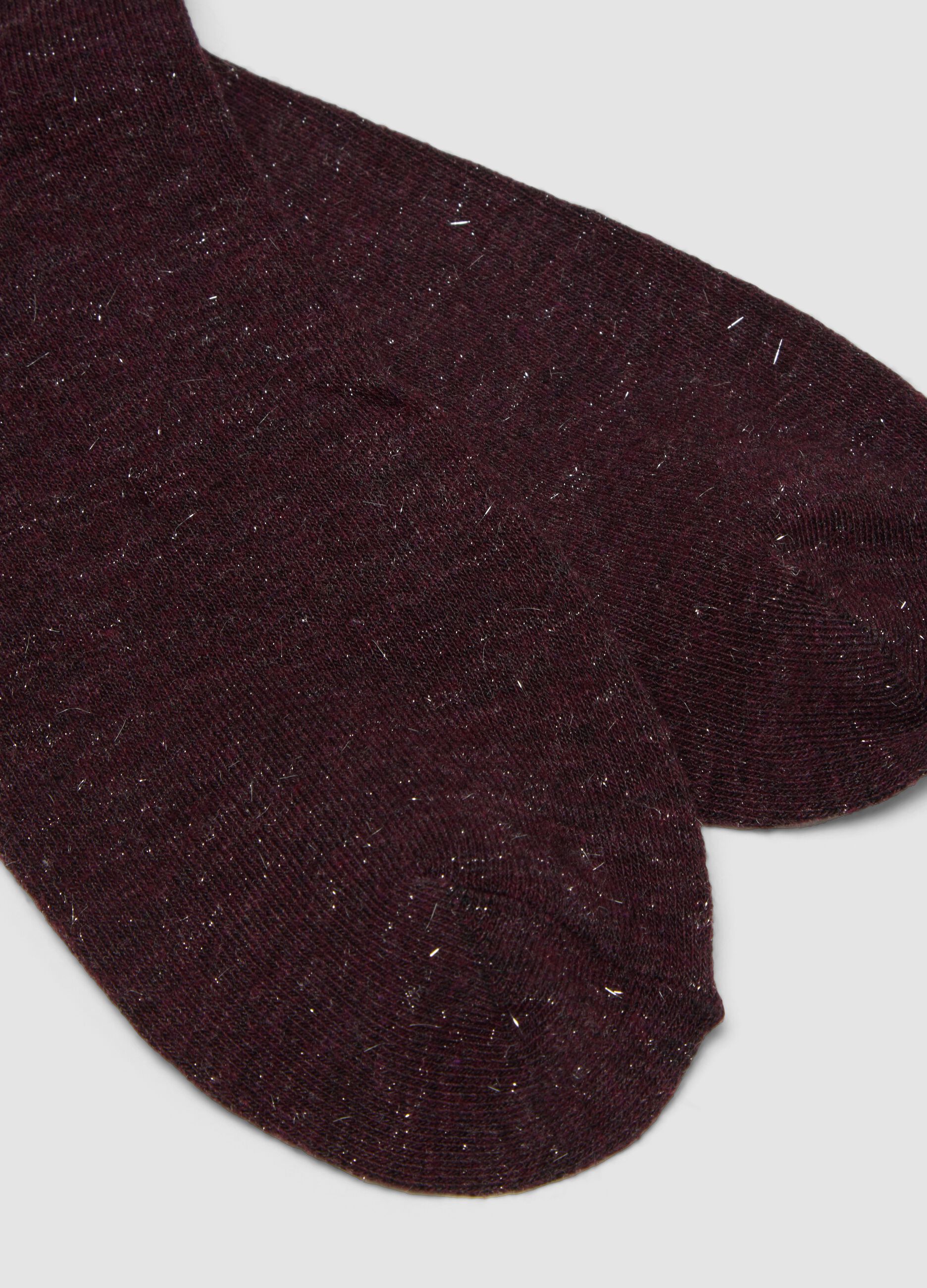 Red socks in stretch viscose