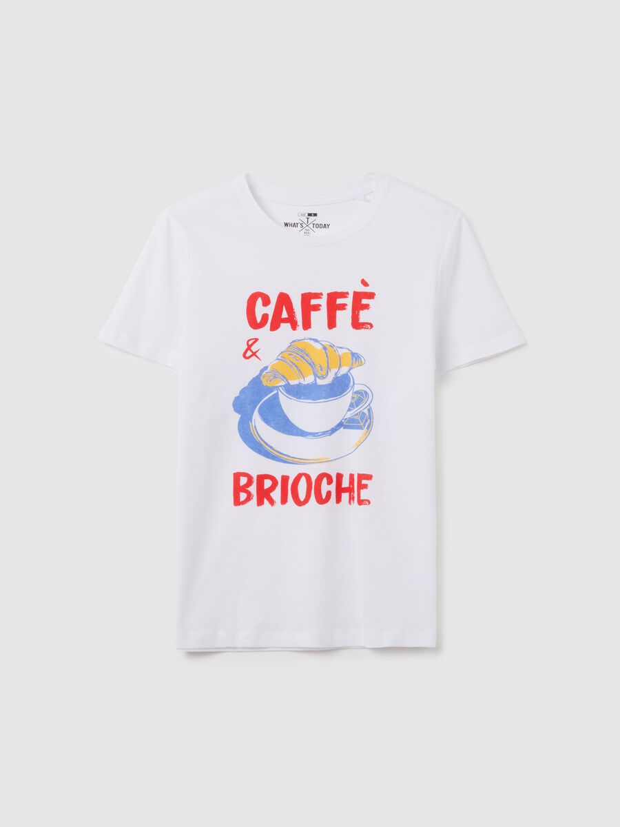 White pure cotton T-shirt, regular fit_4