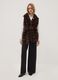 Gilet lungo marrone con cintura_1