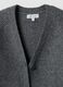 Grey stretch-wool cardigan with deep V-neck, oversized fit_1