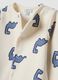 2-pack white and light blue stretch babygrows with dinosaur print_2