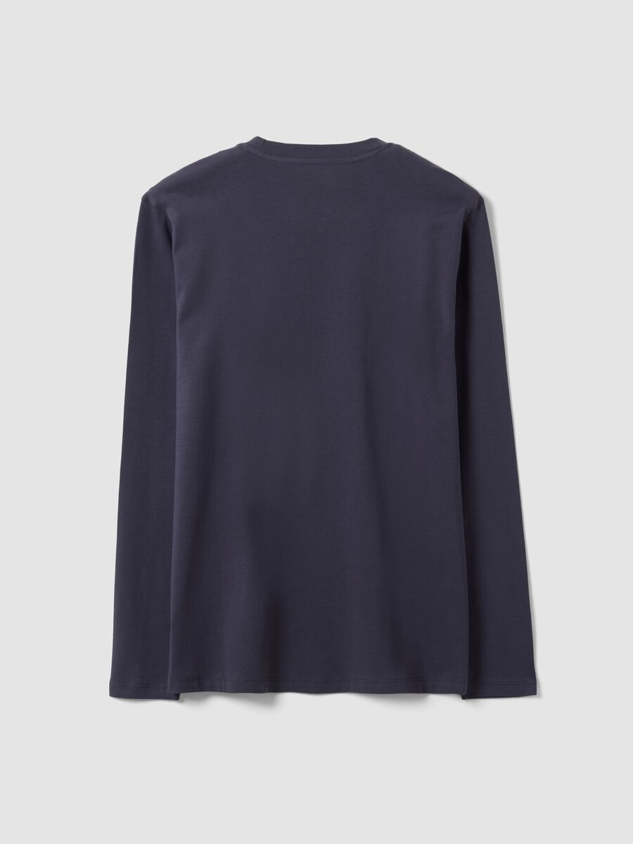 Grey long-sleeve crew-neck T-shirt in pure organic cotton_6
