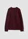 Maglione rosso girocollo in misto cotone e lana_6