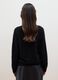 Maglia girocollo nera in misto lana e cashmere over fit_3