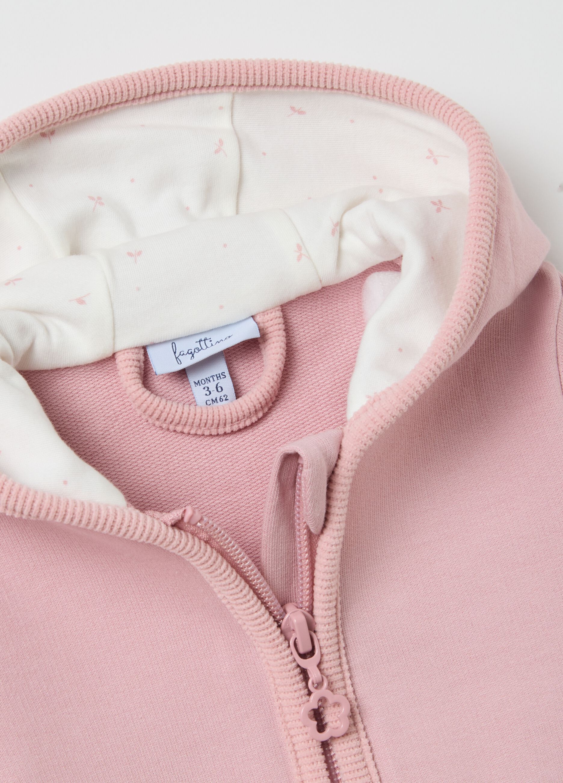 Girls' Pink Pure Cotton Jacket - Regular Fit