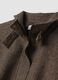 Giacca marrone regular con zip e fantasia spigata_5