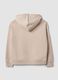 White cotton-blend hoodie with a regular fit_5