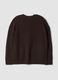 Brown stretch-fabric cardigan with deep V-neck_2