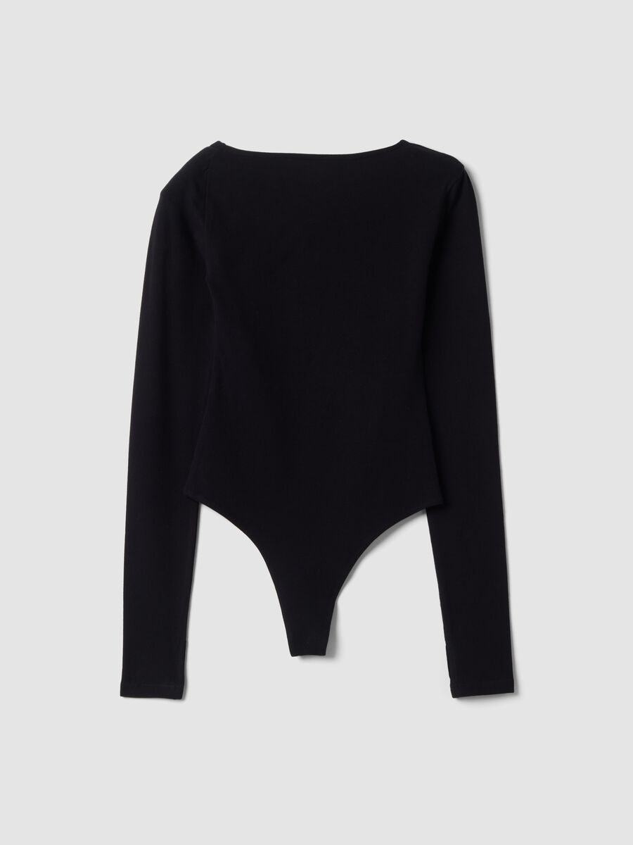 Black Asymmetrical Bodysuit_1