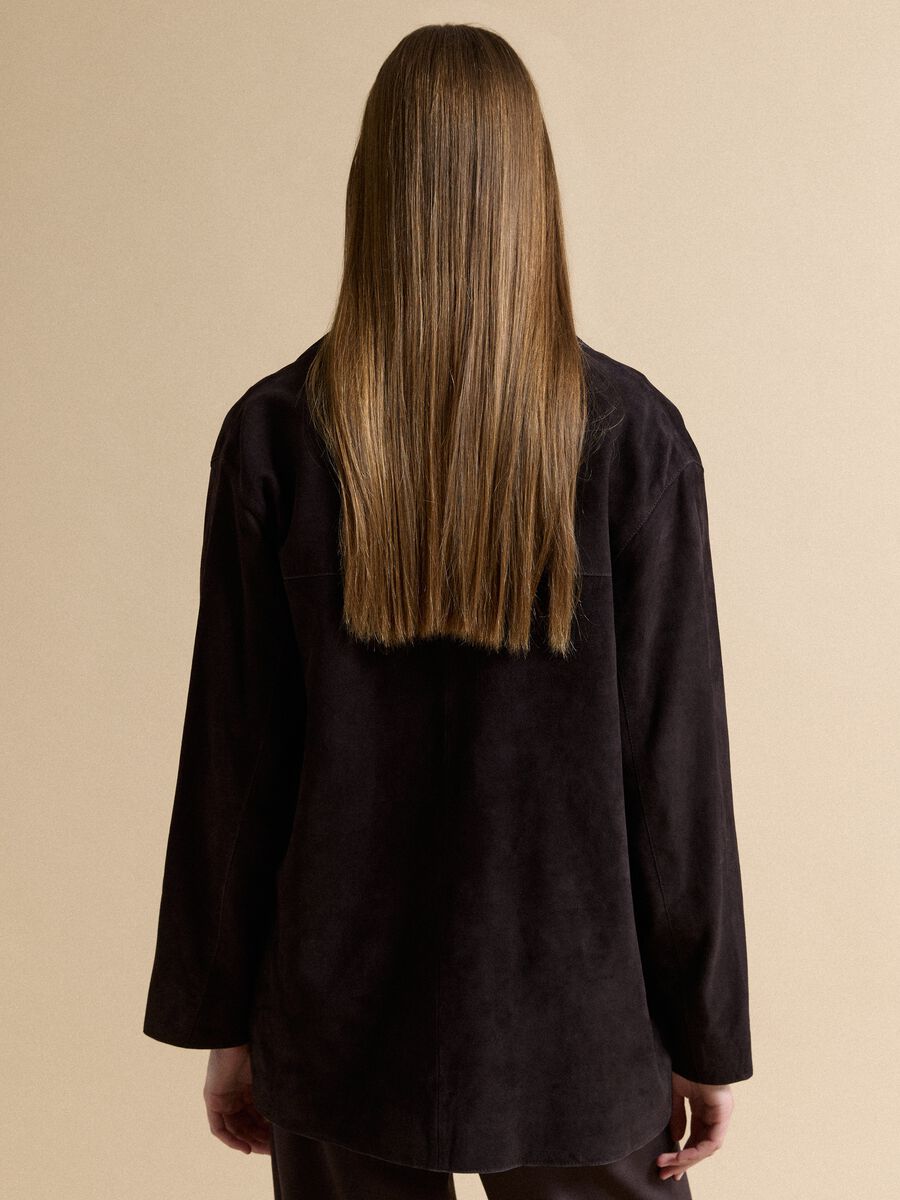 Black genuine leather jacket, regular fit_3
