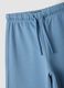 Pantaloni azzurri in puro cotone con vita elasticizzata regular fit_2