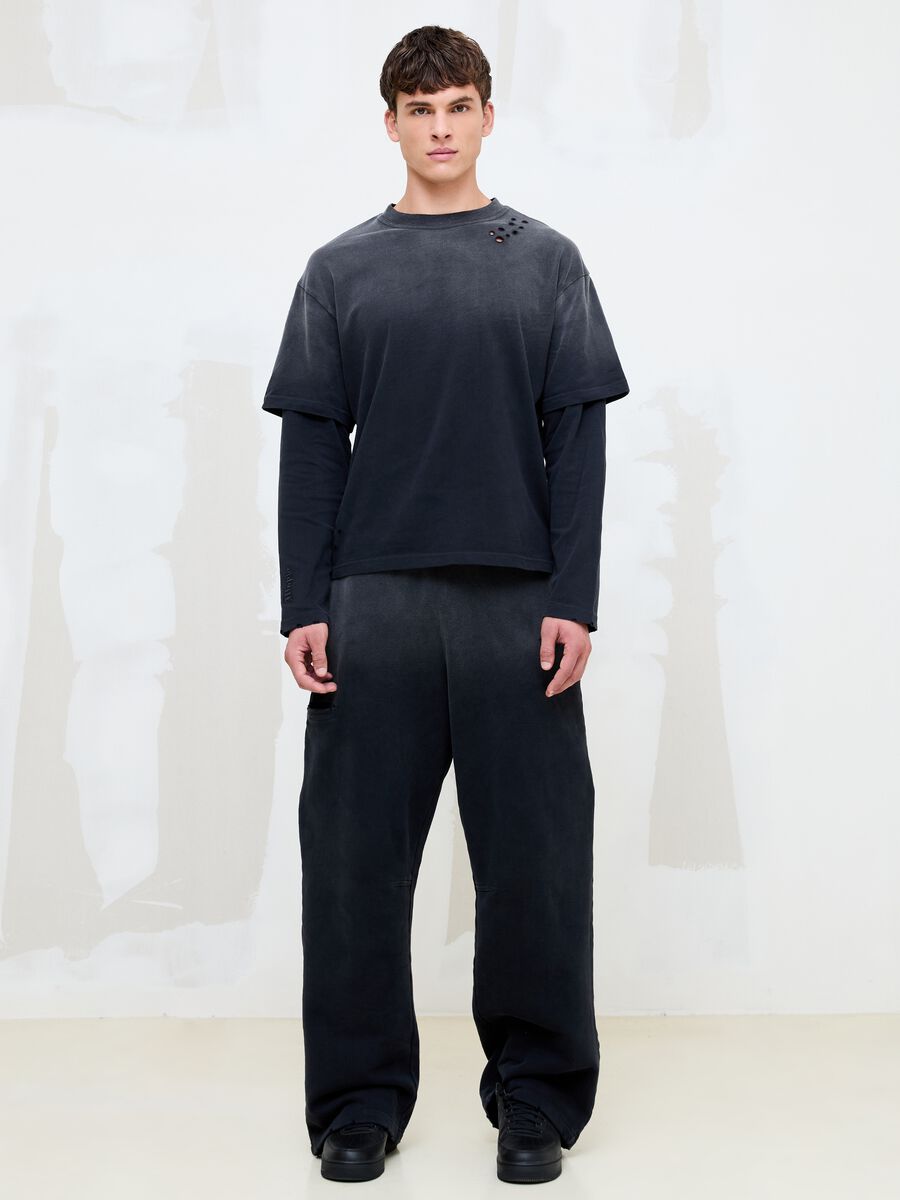 Double Longsleeve Sunfaded Black_2