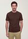 تي شيرت The Iconic Tee بني من قطن خالص بأكمام قصيرة وقصّة Regular_0