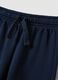 Pantaloni jogger blu in puro cotone organico_2