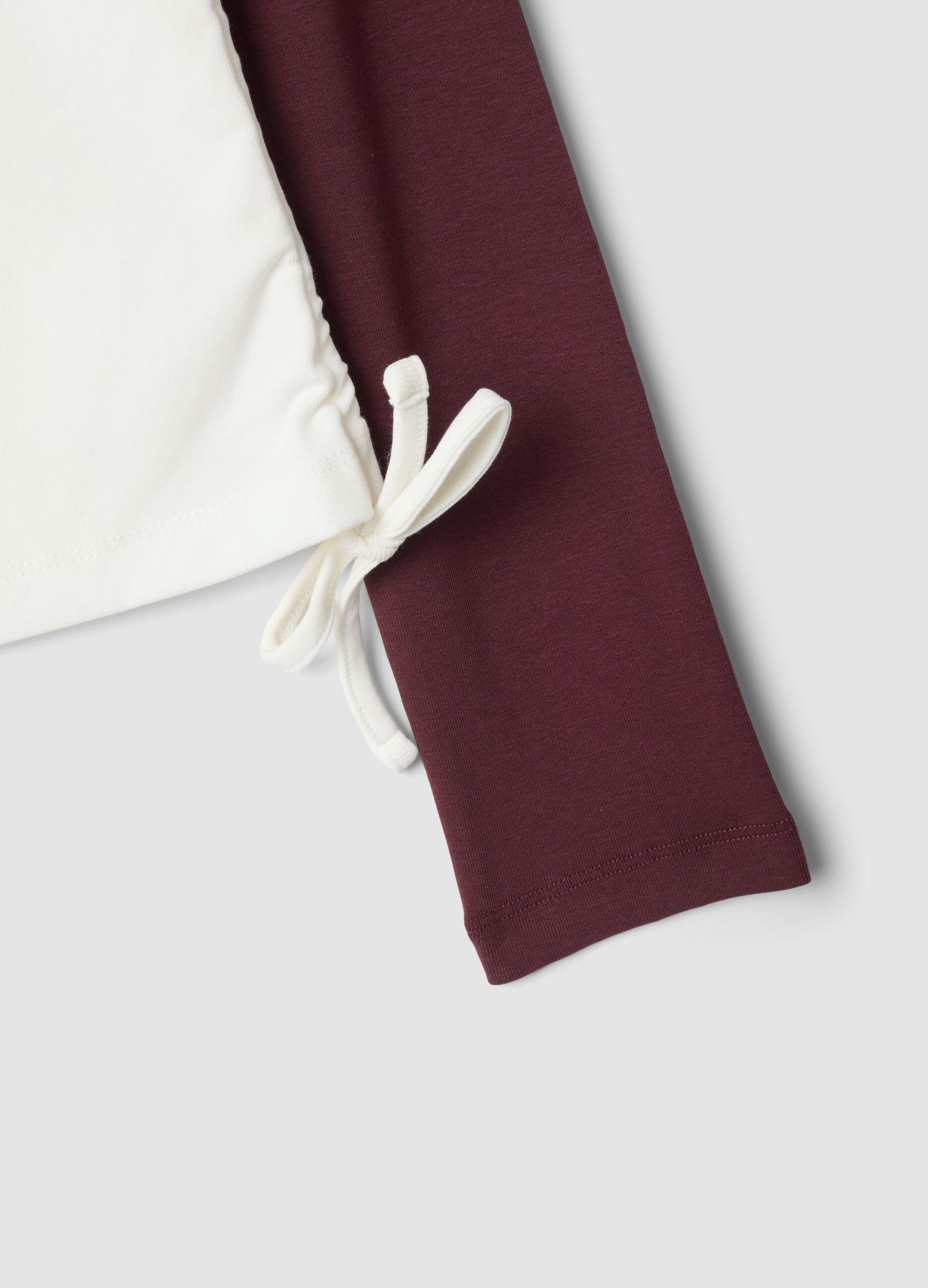 White stretch cotton crew-neck T-shirt