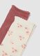 Tripack di calze lunghe rosa in cotone organico elasticizzato_1