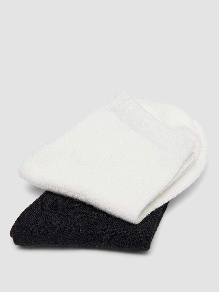 Pack of five multicolour ankle socks in stretch organic cotton_2