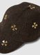 Brown wool and viscose blend cap with sequins_1