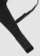 Black padded stretch organic cotton bra_1