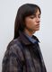 Brown checked padded pure cotton jacket_3