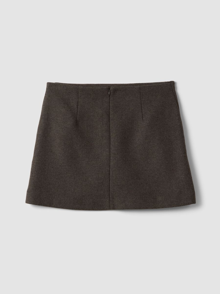 Brown wool and viscose-blend skirt_2