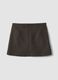 Brown wool and viscose-blend skirt_2