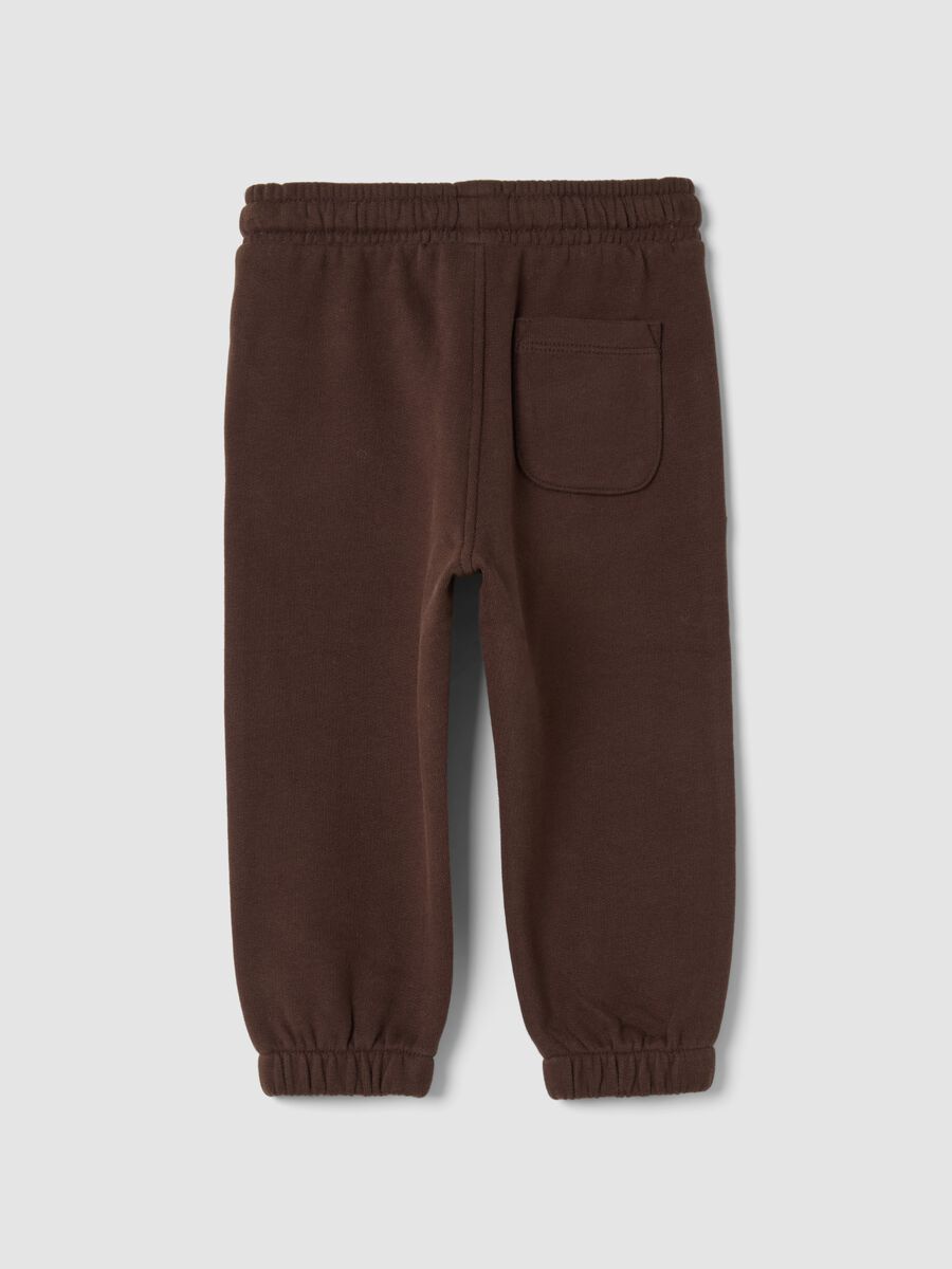 Brown jogger trousers in pure organic cotton_1
