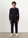 Black regular-fit stretch organic cotton T-shirt for boys_0