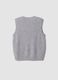 Grey crew-neck stretch wool and alpaca gilet_2