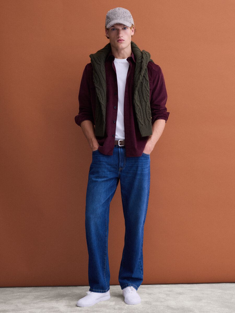 Brown pure cotton shirt with two pockets_2