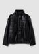 Giacca nera in misto viscosa con zip_0