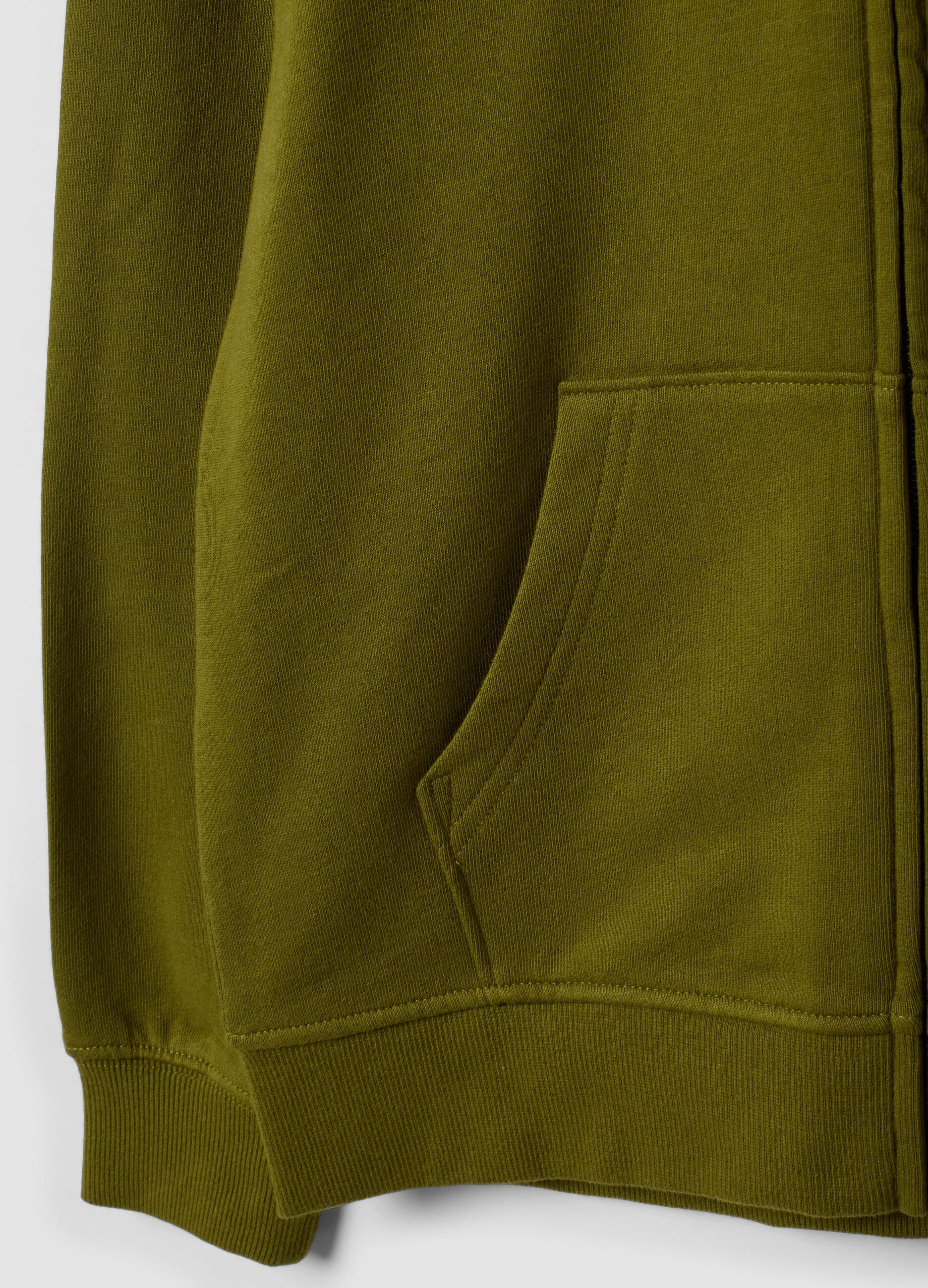 Green regular-fit organic cotton hoodie for boys