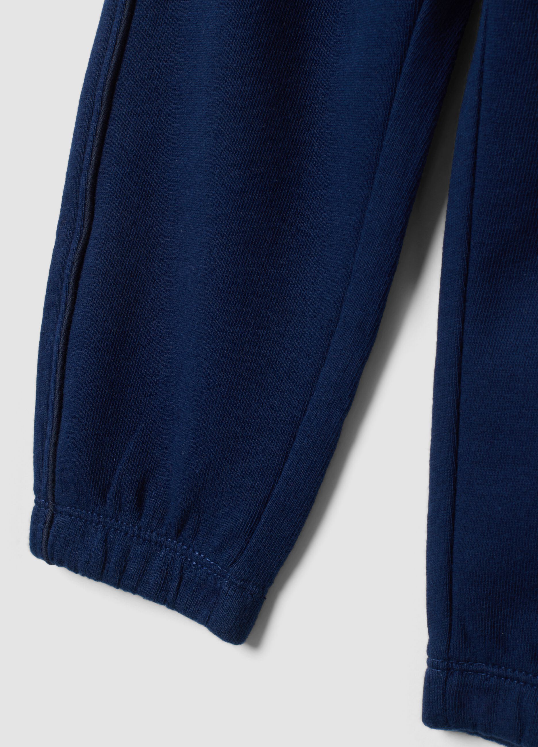 Pantaloni jogger blu in puro cotone