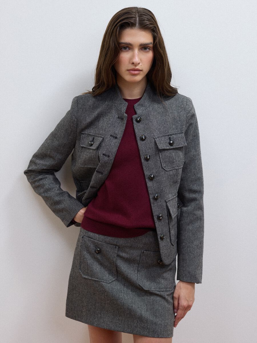 Grey wool and viscose-blend slim-fit blazer_2